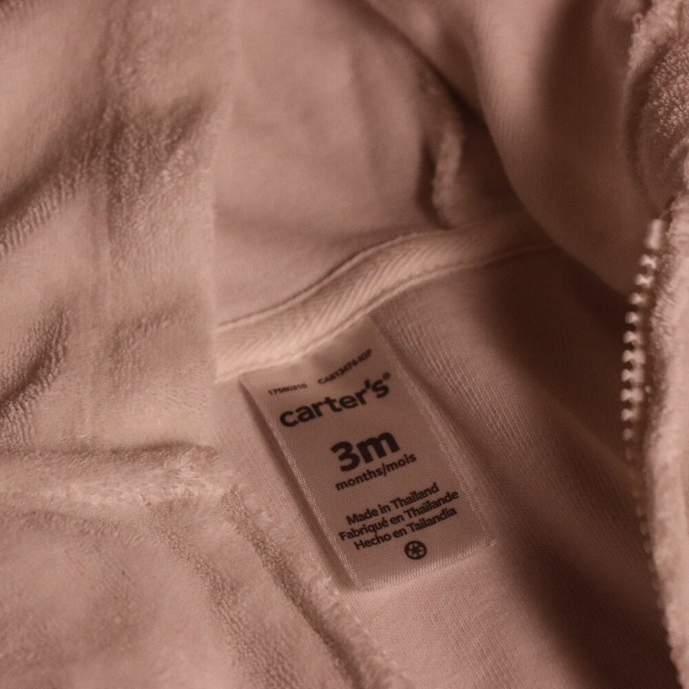 Set of 3 fuzzy and warm clothes for 0/3 Month baby, sleeper and sweatshirt - Picture 4 of 5